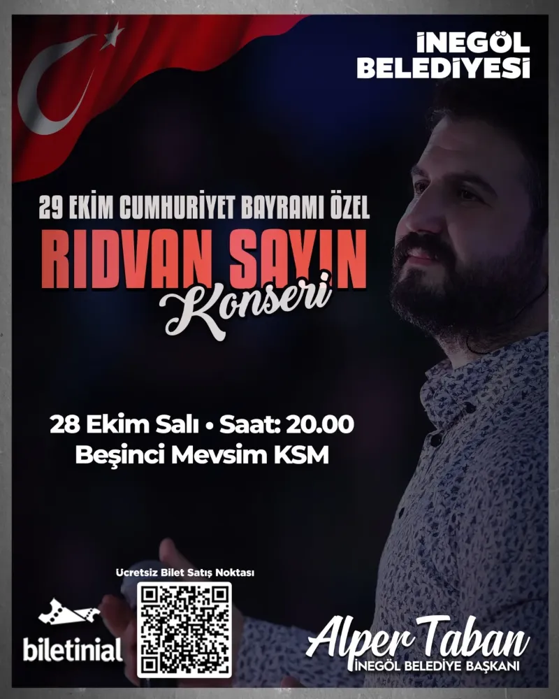 İnegöl Belediyesi’nden Cumhuriyet Bayramı Özel Konseri