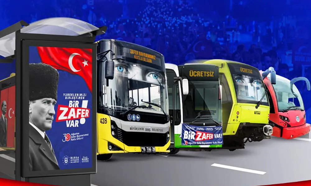 30 Ağustos Zafer Bayramı’nda ulaşım ücretsiz